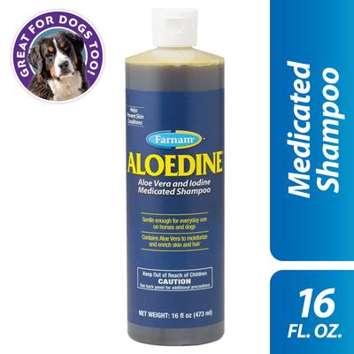 Show full view: Farnam Aloedine Aloe Vera & Iodine Medicated Dog & Horse Shampoo, 16-fl oz bottle slide 2 of 2