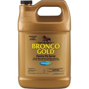 Farnam Bronco Gold 2-in-1 Fly Horse Spray & Coat Conditioner, 1-gal bottle