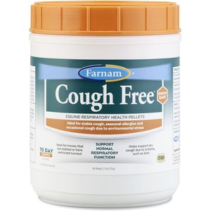 Farnam Cough Free Equine Respiratory Health Pellets Horse Supplement, 2.5-lb jar, 70 Day Supply