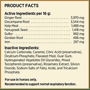 Farnam Cough Free Equine Respiratory Health Pellets Horse Supplement, 2.5-lb jar, 70 Day Supply