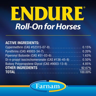 Show full view: Farnam Endure Horse Roll-On Fly Repellent, 3-fl oz bottle, bundle of 2 slide 8 of 9