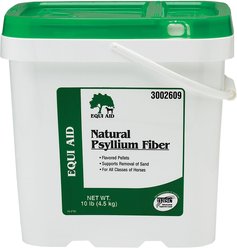 Farnam Equi Aid Natural Psyllium Fiber Pellets Apple/Molasses Flavor Horse Supplement, 10-lb bucket