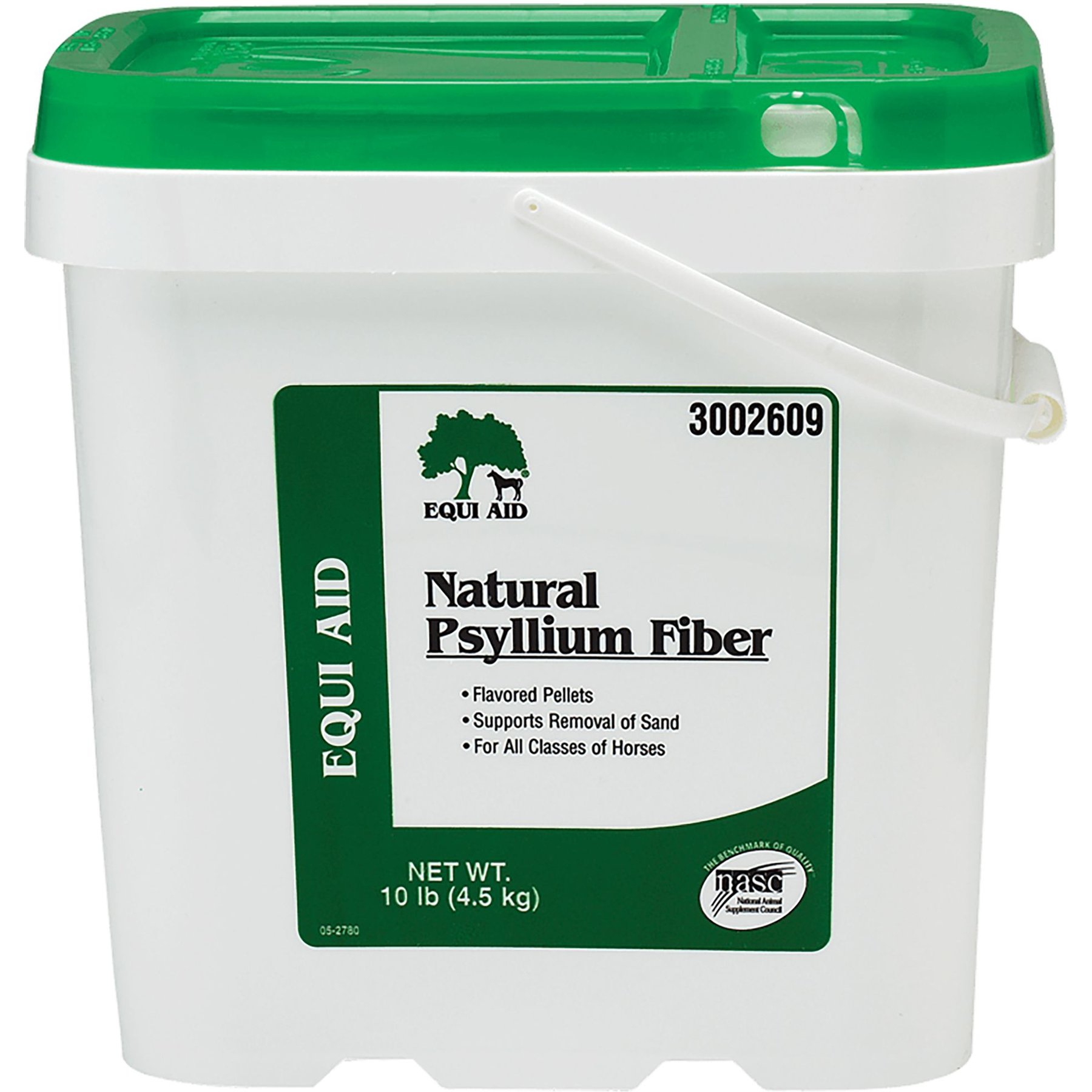 Farnam Equi Aid Natural Psyllium Fiber Pellets Apple/Molasses Flavor Horse Supplement, 10-lb bucket