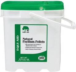 Farnam Equi Aid Natural Psyllium Fiber Pellets Apple/Molasses Flavor Horse Supplement, 20-lb bucket