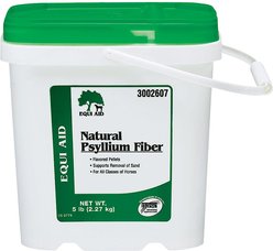 Farnam Equi Aid Natural Psyllium Fiber Pellets Apple/Molasses Flavor Horse Supplement, 5-lb bucket