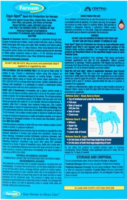 Show full view: Farnam Equi-Spot Horse Spot-On Fly Control, 12 treatments slide 2 of 10