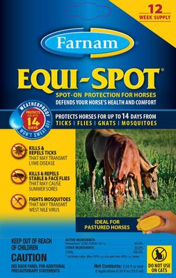 Show full view: Farnam Equi-Spot Horse Spot-On Fly Control + SuperMask II Fly Mask Classic Collection slide 3 of 5