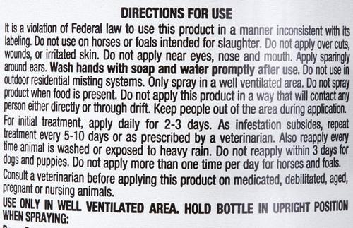 Show full view: Farnam Equicare Flysect Dog & Horse Repellent Spray, 32-fl oz bottle slide 5 of 10