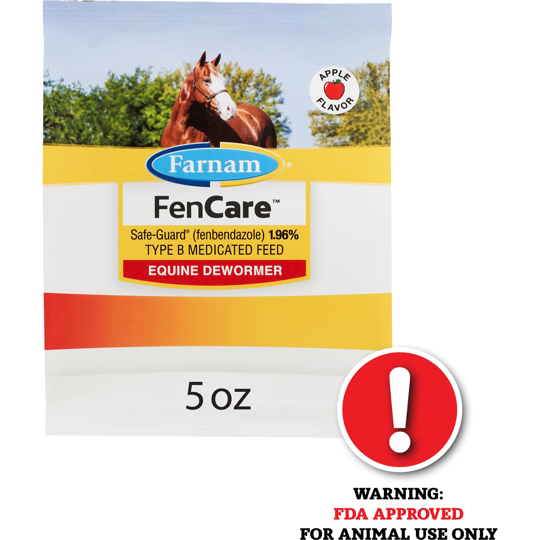 Farnam FenCare Safe-Guard Fenbendazole 1.96% Horse Dewormer, 5-oz bag