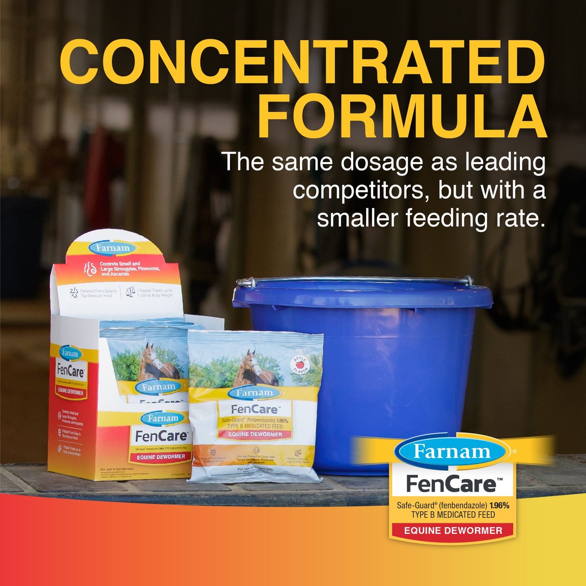 Farnam FenCare Safe-Guard Fenbendazole 1.96% Horse Dewormer, 5-oz bag
