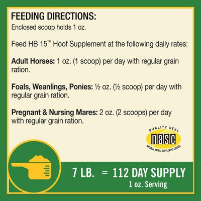Show full view: Farnam H.B. 15 Hoof Health Hay Flavor Pellets Horse Supplement, 7-lb bucket slide 7 of 8