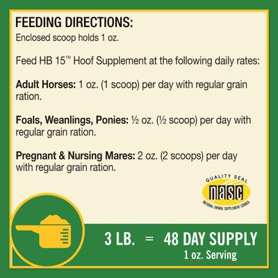 Show full view: Farnam HB 15 Horse Hoof Supplement, 3-lb bag slide 8 of 10