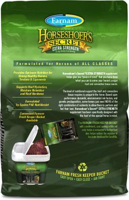 Show full view: Farnam Horseshoer's Secret Extra Strength Hay Flavor Pellets Horse Supplement, 3.75-lb bucket slide 9 of 11
