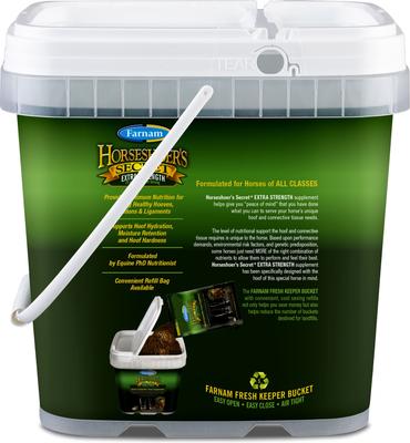 Show full view: Farnam Horseshoer's Secret Extra Strength Hay Flavor Pellets Horse Supplement, 7.5-lb bucket slide 9 of 11