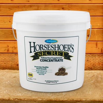 Show full view: Farnam Horseshoer's Secret Pelleted Hoof Supplement Concentrate, Promotes Healthy Hoof Growth in Horses 11.25-lbs. slide 1 of 10