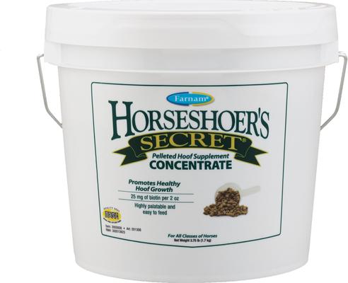 Show full view: Farnam Horseshoer's Secret Pelleted Hoof Supplement Concentrate, Promotes Healthy Hoof Growth in Horses 3.75-lbs. slide 1 of 10