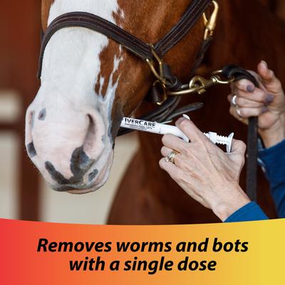 Show full view: Farnam Ivercare Ivermectin 1.87% Paste Horse Dewormer, Apple Flavor, .26-oz syringe, 1 count slide 3 of 9