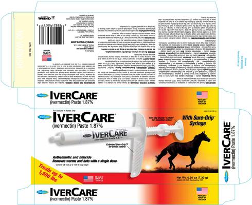 Show full view: Farnam Ivercare Ivermectin 1.87% Paste Horse Dewormer, Apple Flavor, .26-oz syringe, 1 count slide 7 of 9
