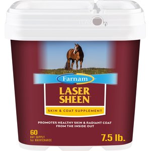Farnam Laser Sheen Skin & Coat Horse Supplement, 7.5-lb bucket