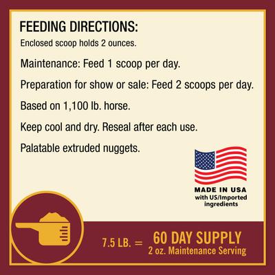 Show full view: Farnam Laser Sheen Skin & Coat Horse Supplement, 7.5-lb bucket slide 8 of 10