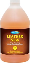 Farnam Leather New Easy-Polishing Glycerine Saddle Soap & Leather Horse Cleaner, 64-fl oz bottle