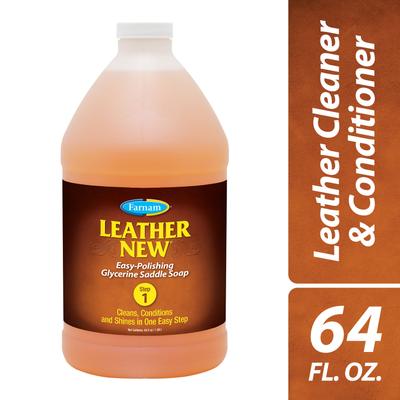 Show full view: Farnam Leather New Easy-Polishing Glycerine Saddle Soap & Leather Horse Cleaner, 64-fl oz bottle slide 2 of 8