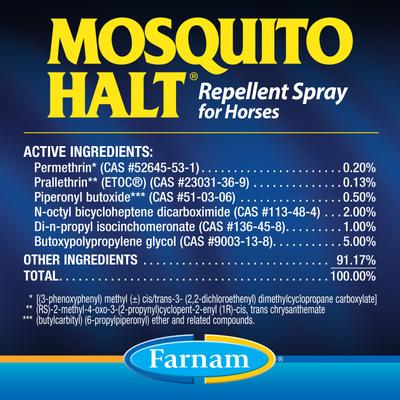 Show full view: Farnam Mosquito Halt Horse Repellent Spray, 32-fl oz bottle slide 5 of 7