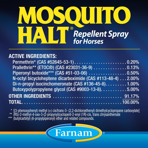 Farnam Mosquito Halt Spray Horse Insect Repellant, 1-gal bottle