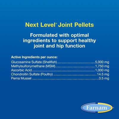 Show full view: Farnam Next Level Joint Pellets Dog & Horse Supplement, 1.875-lb jar slide 8 of 13