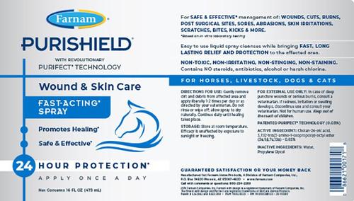 Show full view: Farnam PuriShield Farm Animal & Horse Fast-Acting Wound & Skin Care Spray, 16-fl oz bottle slide 5 of 11