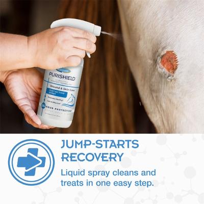 Show full view: Farnam PuriShield Farm Animal & Horse Fast-Acting Wound & Skin Care Spray, 16-fl oz bottle slide 6 of 11
