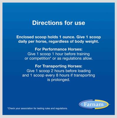 Show full view: Farnam Quietex Focusing & Calming Hay Flavor Pellets Horse Supplement, 1.62-lb tub slide 4 of 10