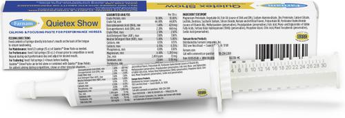 Show full view: Farnam Quietex Show Calming & Focusing Paste Horse Supplement, 30 cc slide 9 of 10