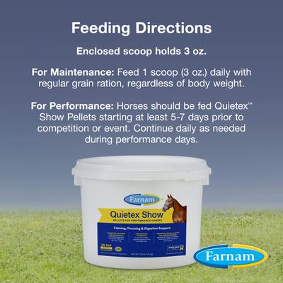 Show full view: Farnam Quietex Show Pellets Horse Supplement, 3.75-lb bag slide 4 of 10