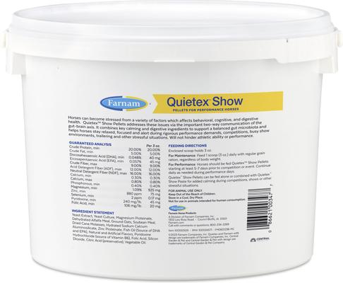 Show full view: Farnam Quietex Show Pellets Horse Supplement, 3.75-lb bag slide 9 of 10