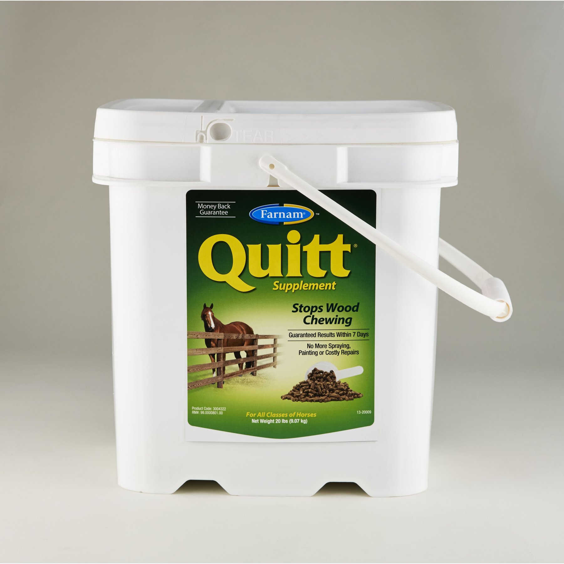 Farnam Quitt Wood Chewing Hay Flavor Pellets Horse Supplement, 20-lb bucket