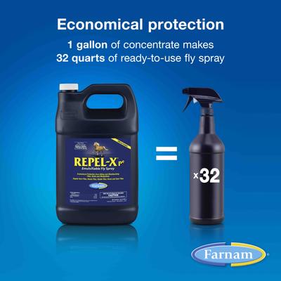 Show full view: Farnam Repel-X Pe Emulsifiable Fly Repellent Horse Spray, 1-gal jug slide 4 of 11