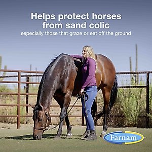 Farnam SandClear Natural Psyllium Fiber Crumbles Apple/Molasses Flavor Horse Supplement, 10-lb bucket