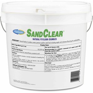 Farnam SandClear Natural Psyllium Fiber Crumbles Apple/Molasses Flavor Horse Supplement, 20-lb bucket