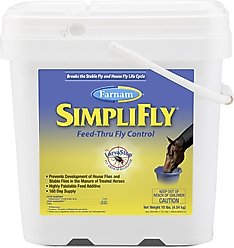 Farnam SimpliFly Feed-Thru Fly Control Pellets Horse Supplement, 10-lb bucket