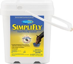 Farnam SimpliFly Feed-Thru Fly Control Pellets Horse Supplement, 3.75-lb bucket