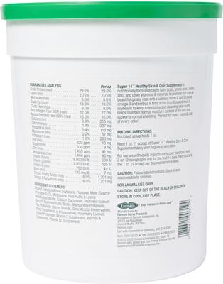 Show full view: Farnam Super 14 Healthy Skin & Coat Granules Horse Supplement, 2.75-lb tub slide 2 of 10