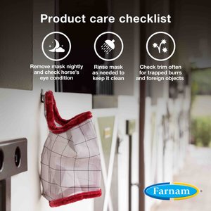 Farnam SuperMask II Horse Fly Mask Classic Collection, Color Varies, Horse