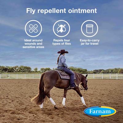 Show full view: Farnam Swat Original Fly Repellent Ointment Horse Supplement, 7-oz tub slide 3 of 12