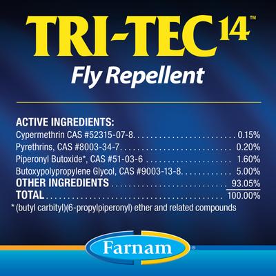 Show full view: Farnam Tri-Tec 14 Fly Repellent for Horses, 32-fl oz spray bottle slide 9 of 13