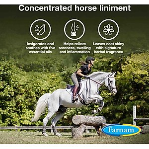 Farnam Vetrolin Sore Muscle & Joint Pain Relief Horse Liniment Spray, 1-gal bottle