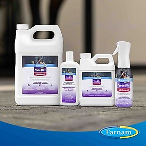 Farnam Vetrolin Sore Muscle & Joint Pain Relief Horse Liniment Spray, 1-gal bottle