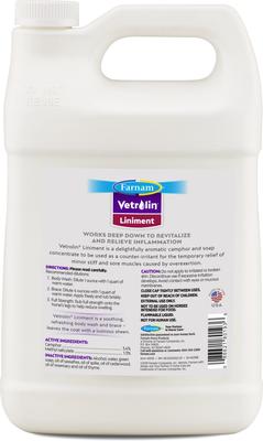 Show full view: Farnam Vetrolin Sore Muscle & Joint Pain Relief Horse Liniment Spray, 1-gal bottle slide 8 of 11