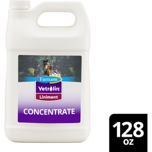 Farnam Vetrolin Sore Muscle & Joint Pain Relief Horse Liniment Spray, 1-gal bottle