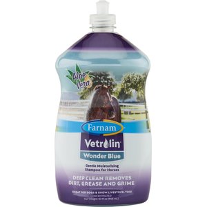 Farnam Vetrolin Wonder Blue Deep Cleaning Moisturizing Dog & Horse Shampoo, 32-fl oz bottle